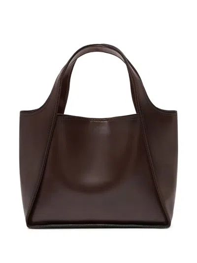 Stella Mccartney Logo Shoulder Bag Detachable Strap In Brown