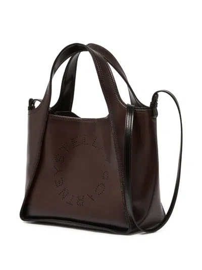 Stella Mccartney Logo Shoulder Bag Detachable Strap In Brown