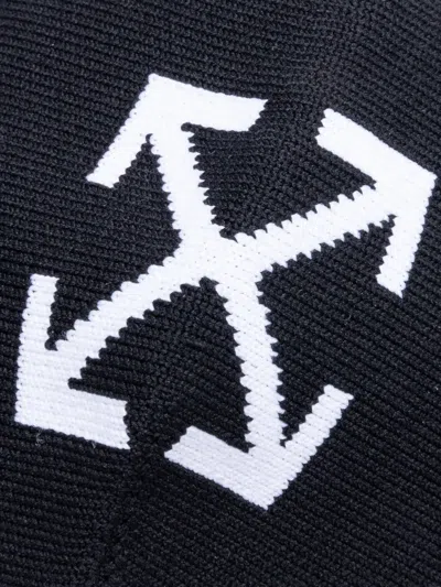 Off-white Arrow-knit Face Mask In Blue