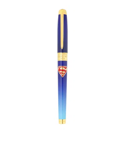 St Dupont S. T. Dupont Line D Eternity Superman Rollerball Pen In Blue