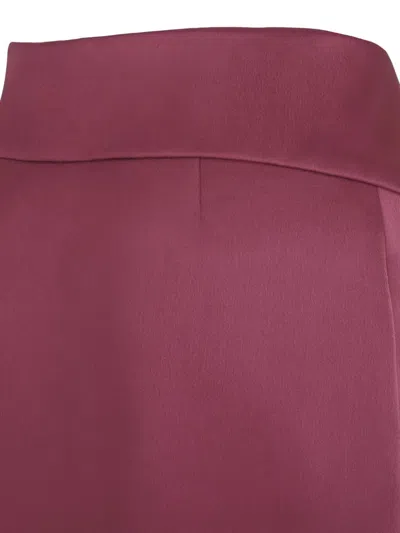 Genny Womens Rhododendron Envers Wrap-front Satin Midi Skirt In Pink