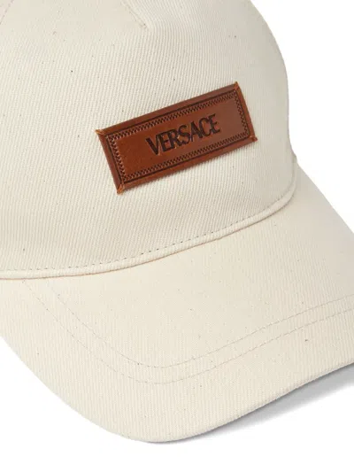 Versace Contrasting-patch Baseball Cap In White