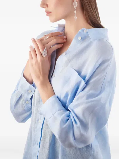 Anabela Chan Rhodium Vermeil Trinity's Shard Ring In Metallic