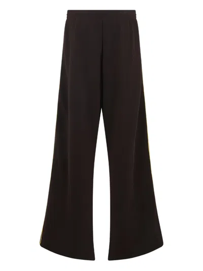 Martine Rose Wide-leg Casual Pants With Contrasting Side Stripes In Brown