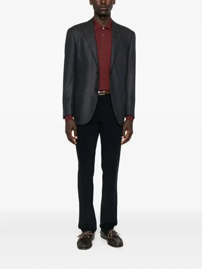 Corneliani Two-button Patch-pocket Jacket In Gray