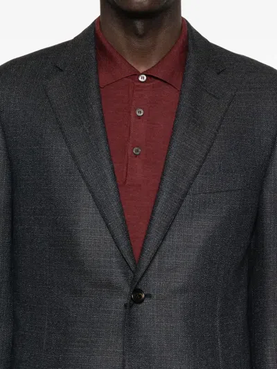 Corneliani Two-button Patch-pocket Jacket In Gray