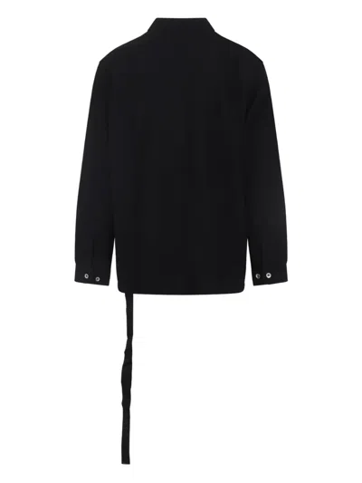 Rick Owens Drkshdw Oversized Shirt With Chest Pockets And Long Sleeves In Black