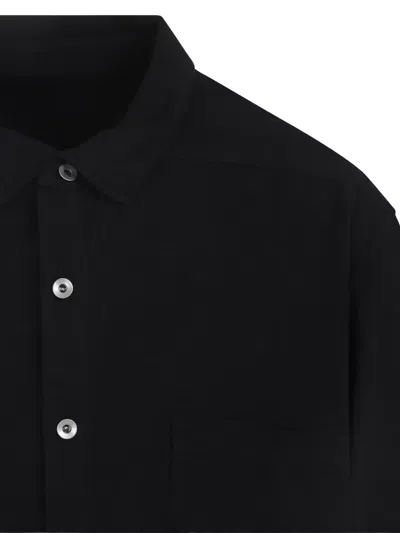Rick Owens Drkshdw Oversized Shirt With Chest Pockets And Long Sleeves In Black