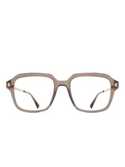 Mykita Mabel Square-frame Temple-detail Glasses In Gray
