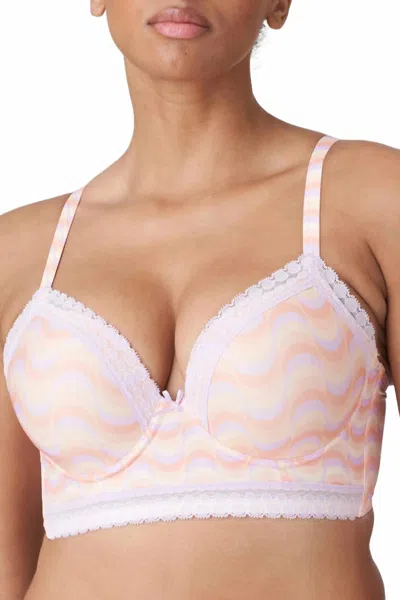 Primadonna Twist Goleta Padded Plunge Bra Longline In Vintage Summer In Multi