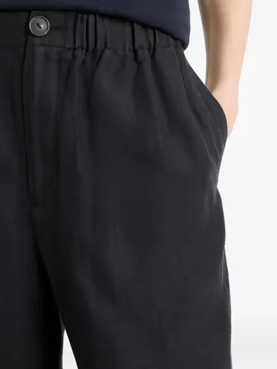 Vince Elastic-waist Trousers In Black
