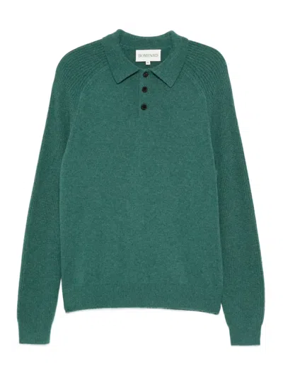 Eric Bompard Long-sleeve Polo Shirt In Green