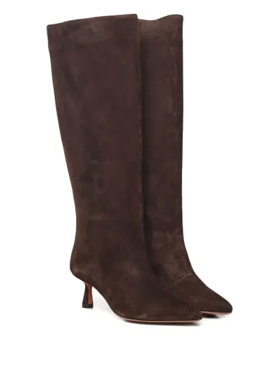 Giuliano Galiano 30mm Jane Suede Boots In Brown
