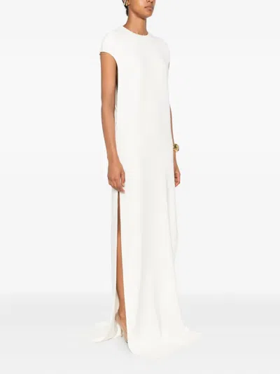 Tom Ford Sleeveless Round-neck Maxi Day Dress In White