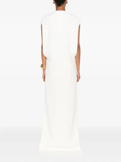 Tom Ford Sleeveless Round-neck Maxi Day Dress In White