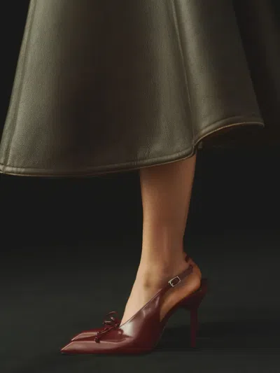 CUBISTO 蝴蝶结裹踝高跟鞋（10厘米）