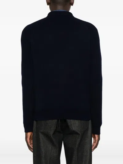 Eric Bompard Long-sleeve Polo Shirt In Black