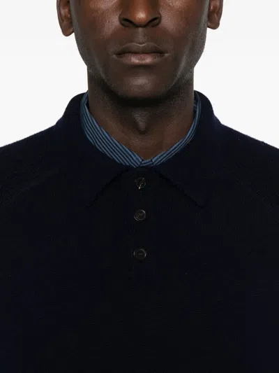 Eric Bompard Long-sleeve Polo Shirt In Black