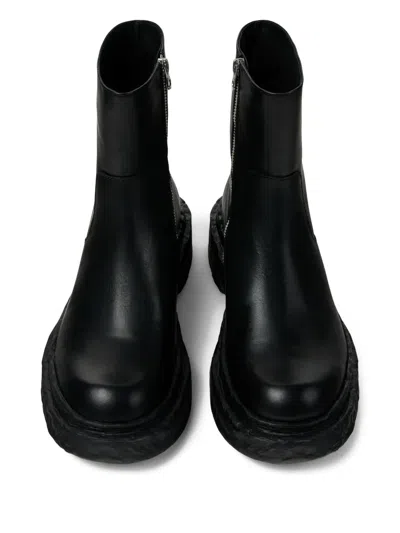 Camperlab Zip-detail Textured Boots In Black