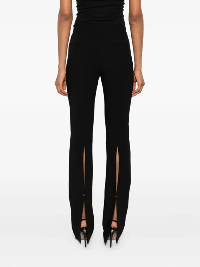 Pinko Tailored High-waisted Flared Trousers With Polished Button Detail In Black