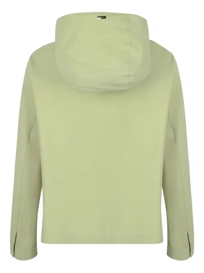 Herno Hooded Zip-front Jacket In Green