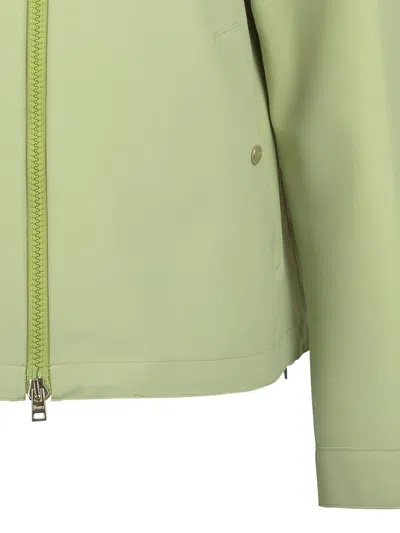 Herno Hooded Zip-front Jacket In Green