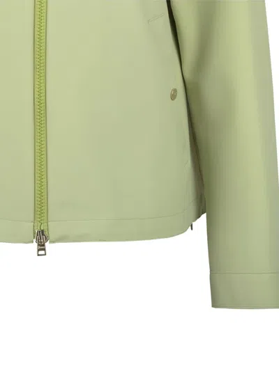 Herno Hooded Zip-front Jacket In Green