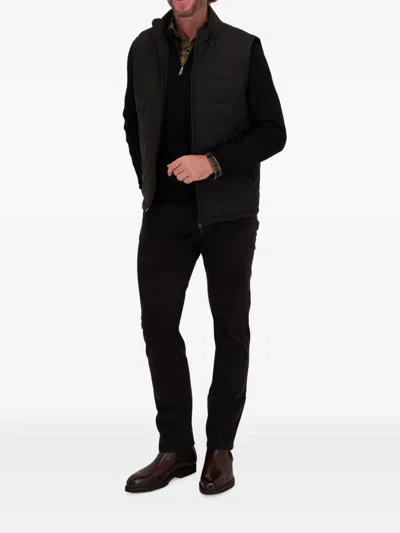 Fedeli Half-zip Wool Sweater In Black