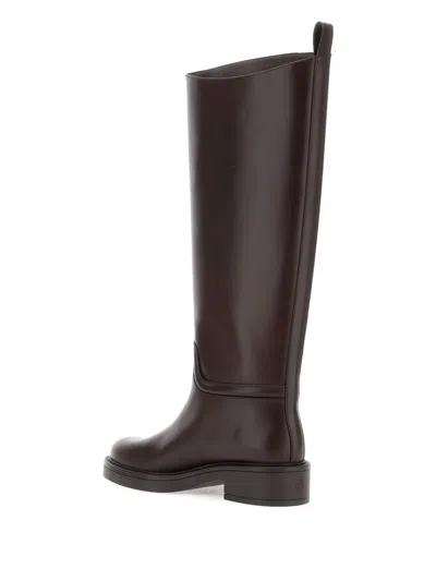 Stuart Weitzman Knee-high Block Heel Riding Boots In Brown