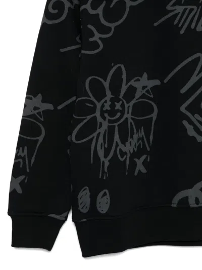 Msgm Hoodie Boy In Black
