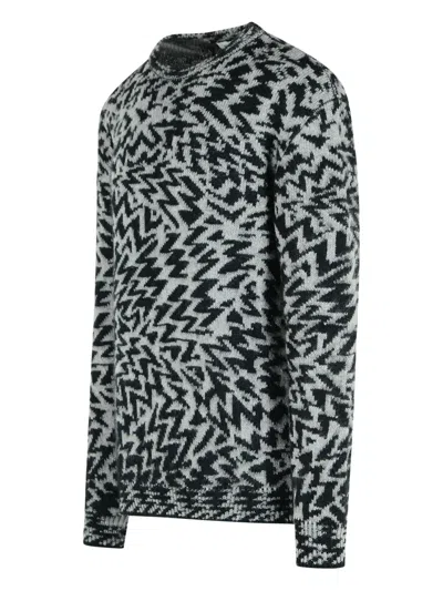 Laneus Wool Blend Sweater In Black