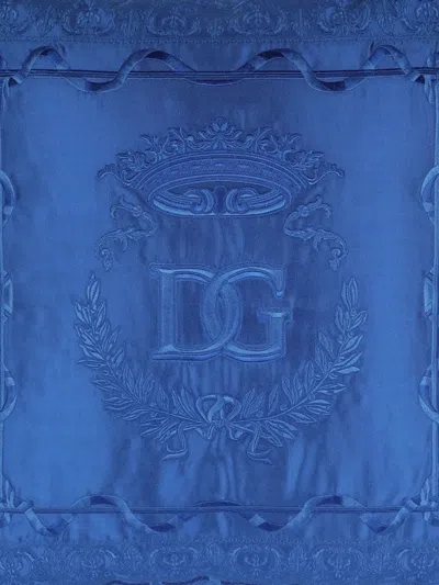 Dolce & Gabbana Mikado Silk Cushion (60cm X 60cm) In Blue