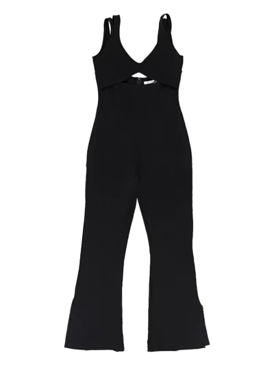 Rhude Cut-out Flared Jumpsuit In Black
