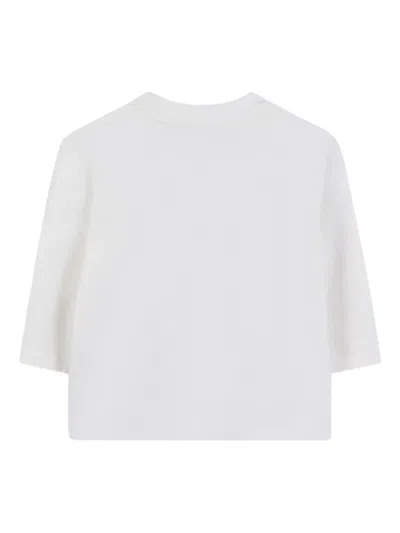 Kenzo Baby Girls Long Sleeve Logo T-shirt In White