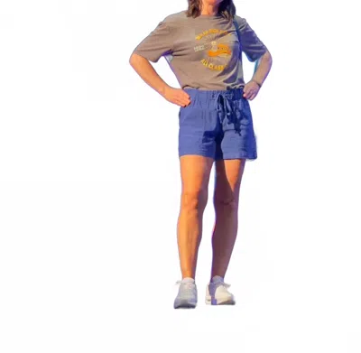 Kut From The Kloth Katana Drawstring Linen Blend Shorts In Blue