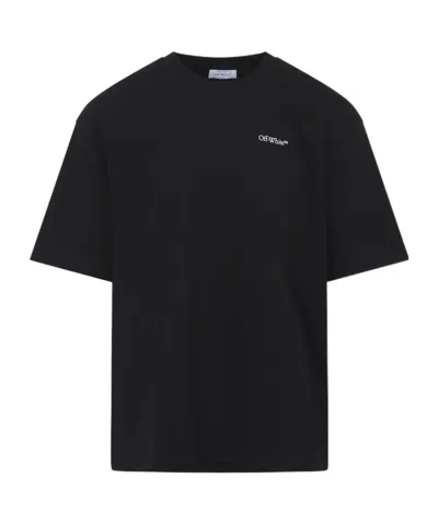 Off-white Ribbed Crew Neck Short-sleeve T-shirt In Black