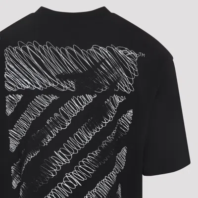 Off-white Ribbed Crew Neck Short-sleeve T-shirt In Black