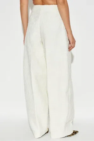 Jacquemus Le Curvo Tweed Trousers In White
