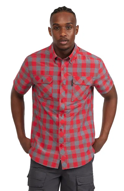 Ecko Unltd Work N Work Short Sleeve Woven Shirt In Red