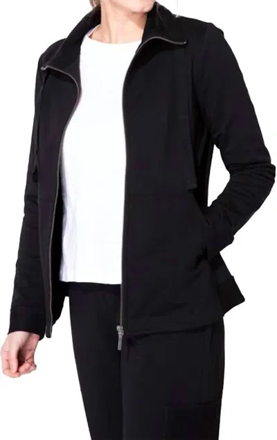 Escape By Habitat Ocean Front Terry Chill Jacket In Black In Black