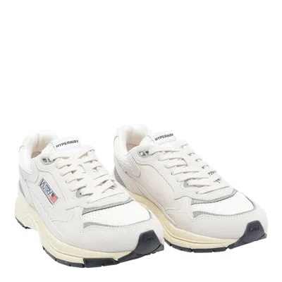 Autry Hyperway Suede Sneakers In White
