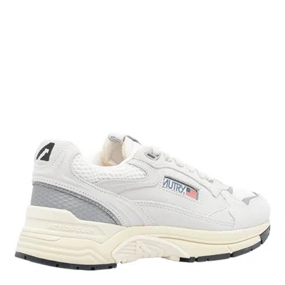 Autry Hyperway Suede Sneakers In White