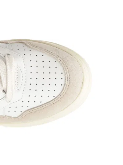 Autry Low-top Sneakers With Hybrid Leather Design And Metallic Accent In Multi