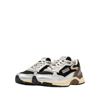 Autry Hyperway Low Mlea Su Mesh Silv Blk Sneakers In Multi