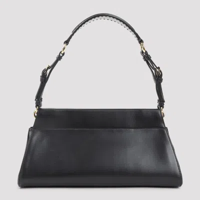 Prada Chic Top Handle Shoulder Bag With Gold Hardware In Black