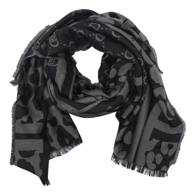 Liu •jo Logo Stole In Black