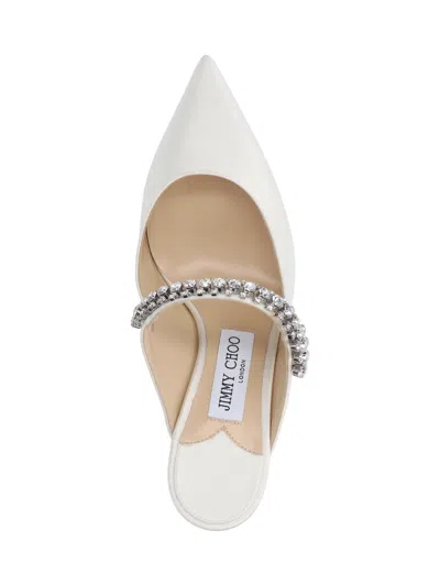 Jimmy Choo Pointed-toe Mule With Mid-height Stiletto Heel In White