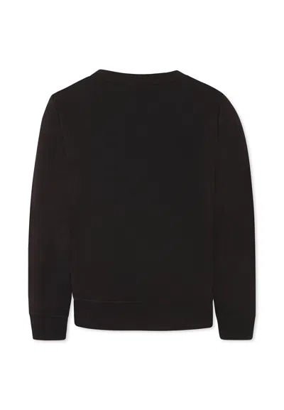Calvin Klein Black Sweatshirt For Kids With Logo In Multi