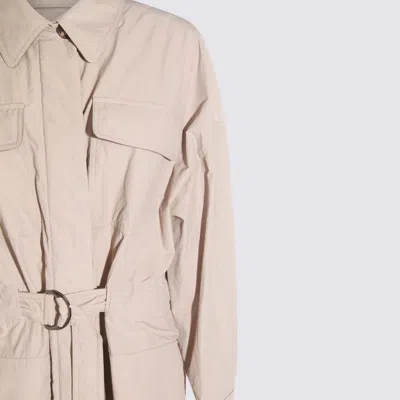 Brunello Cucinelli Nylon Trench In Neutral