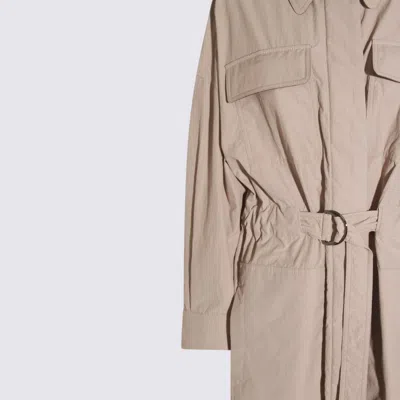 Brunello Cucinelli Nylon Trench In Neutral